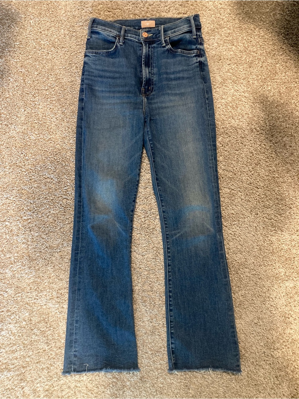 MOTHER HUSTLER ANKLE FRAY JEANS- healing jar wash